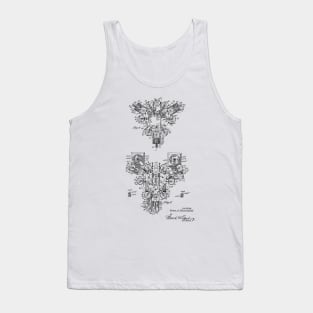 Automatic Bowling Mechanism Vintage Patent Hand Drawing Tank Top